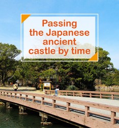 Passing the Japanese ancient castle by time